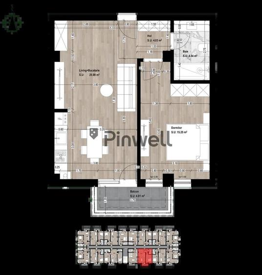Apartament cu 2 camere decomandat în Central