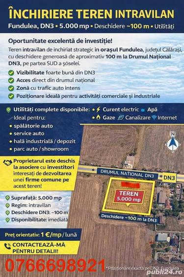 Teren de 5000 mp, în Central