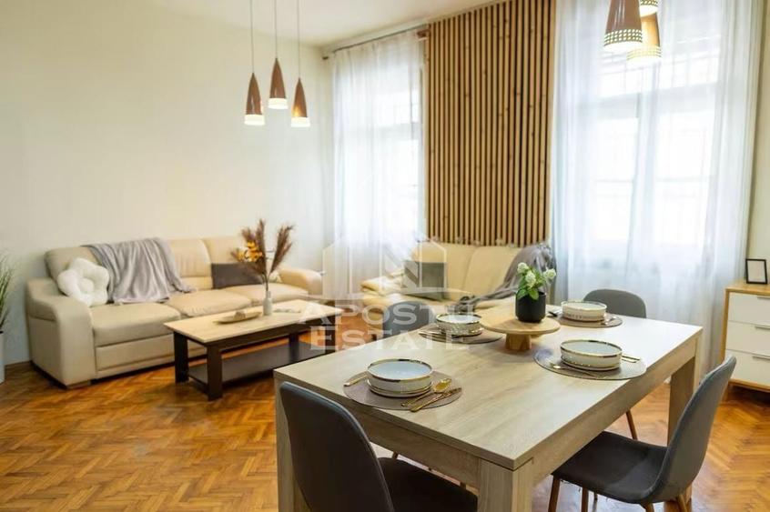 Apartament cu 2 camere decomandat, mobilat în P-ța Victoriei
