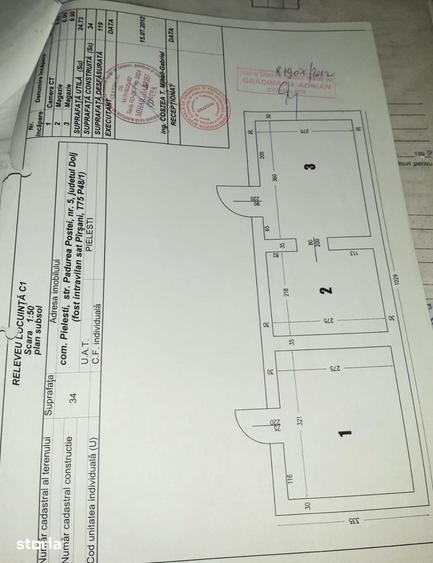 Casă cu 3 camere cu Teren 1064 Mp în Pielești