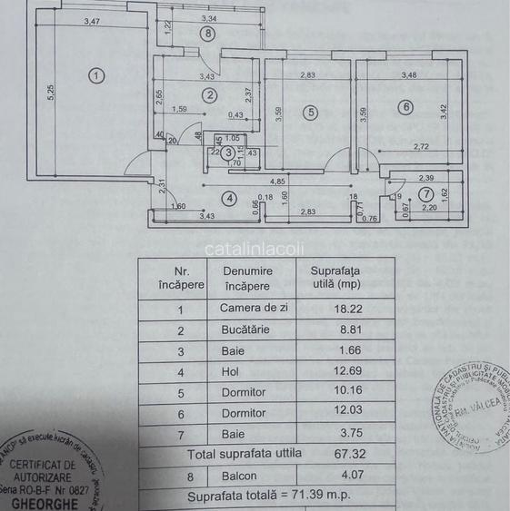 Apartament 3 camere de inchiriat - parter