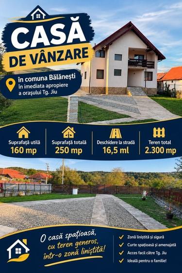 Casă cu 4 camere în Bălănești