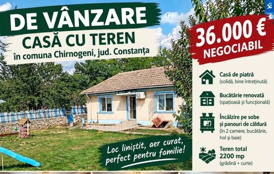 Casă cu 4 camere în Chirnogeni