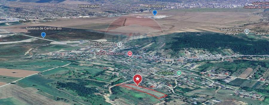 Teren Construcții intravilan de 8841 mp, în Uricani