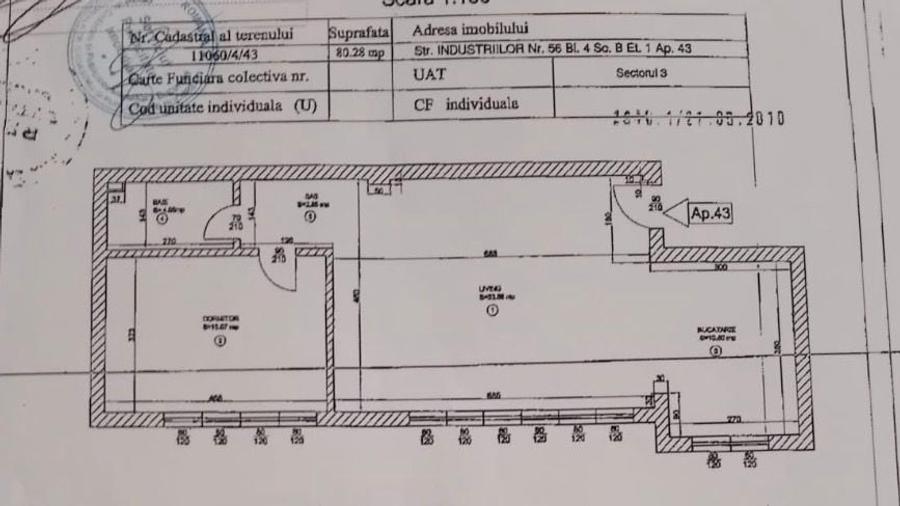 Apartament cu 3 camere semidecomandat în 23 August (Cațelul)