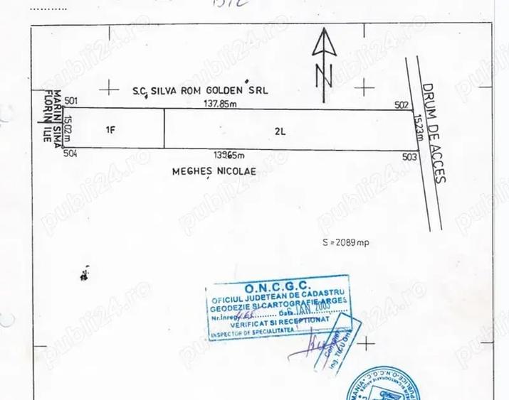 Teren de 2089 mp, în Vest