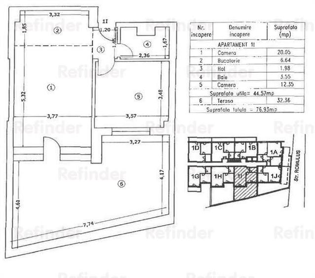 Apartament cu 2 camere, mobilat în Unirii