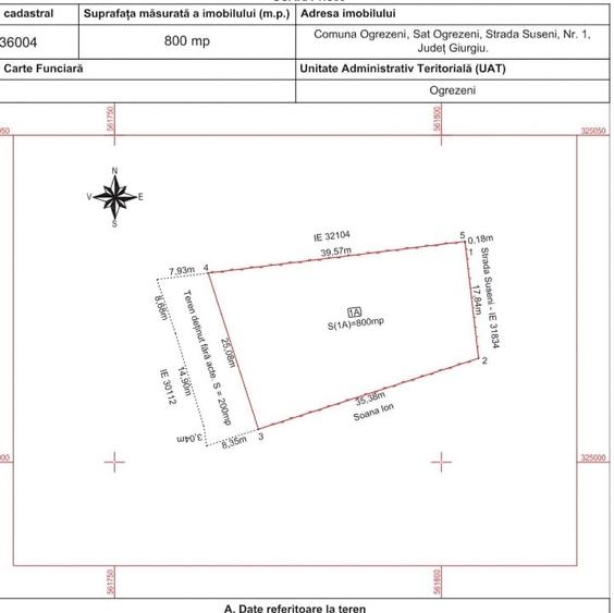 Teren Construcții intravilan de 1000 mp, în Ogrezeni