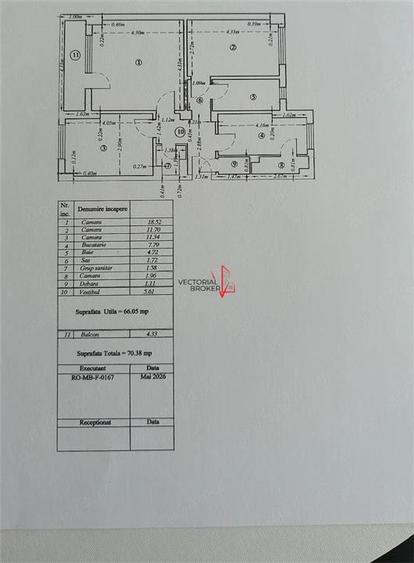 Apartament cu 3 camere decomandat în Teiul Doamnei