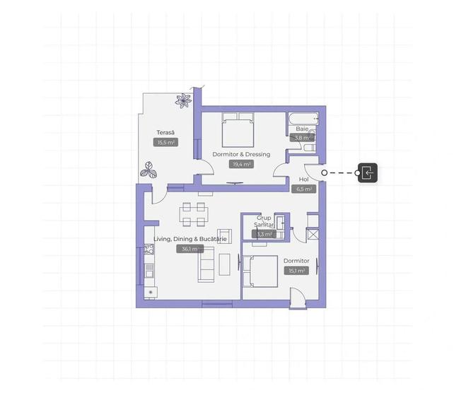 Apartament 3 camere zona Erou Iancu Nicolae - 2
