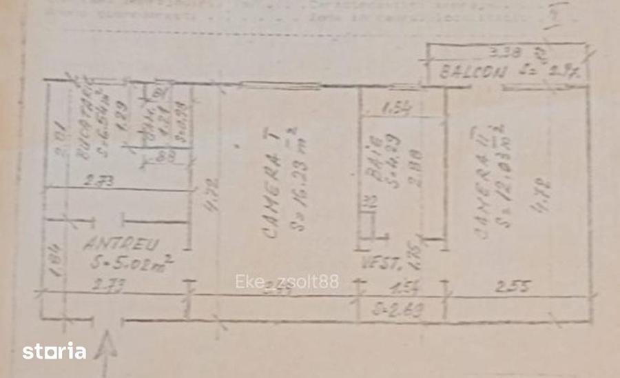 Apartament cu 2 camere confort I, etaj 1, zona Unirii - 1