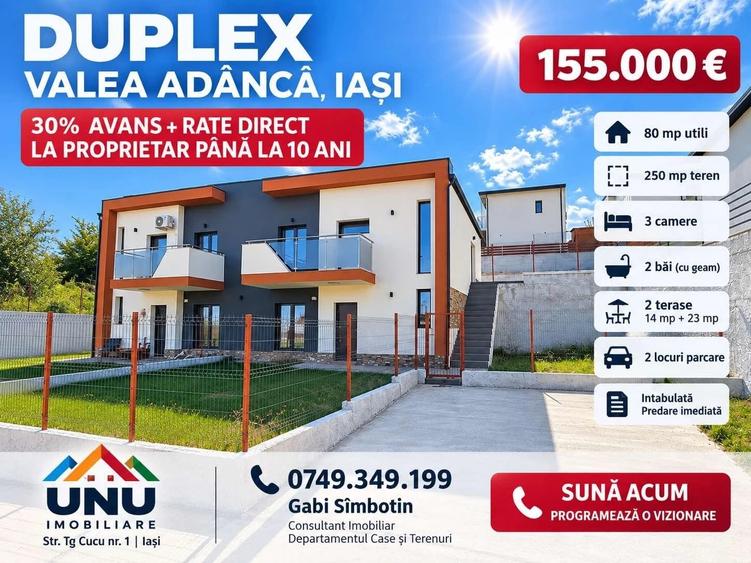 Casă individuală cu 3 camere cu Teren 250 Mp în Valea Adâncă