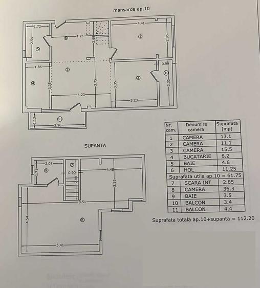 Apartament cu 3 camere semidecomandat în Nord