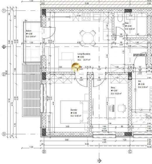Apartament cu 3 camere în Otopeni