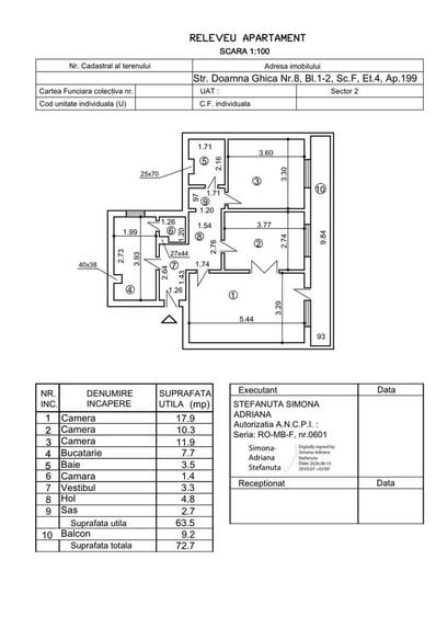 Apartament 3 camere, vizavi de parc Plumbuita, 73mp - 1