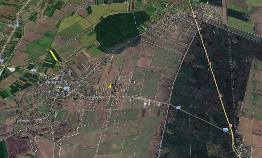 Teren de 4219 mp, în Săbăreni