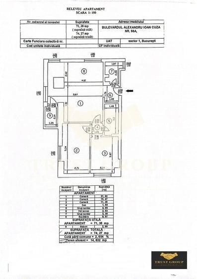 Apartament cu 3 camere semidecomandat, mobilat în Titulescu