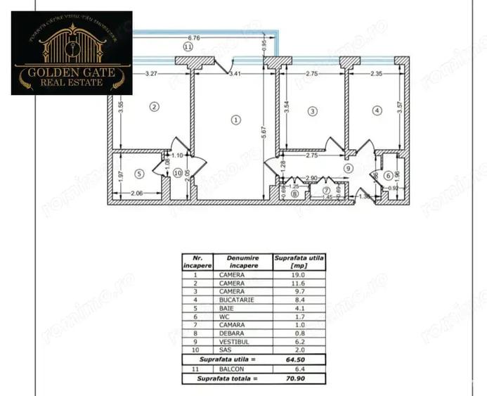 Dristor - Ramnicul Sarat | 3 Camere | 2 Bai | Balcon | Metrou - 4