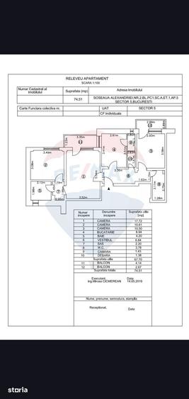 Apartament cu 3 camere decomandat, mobilat în Rahova