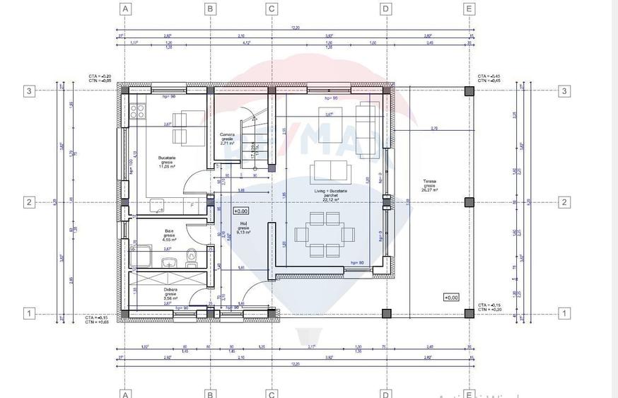 Casă cu 4 camere cu Teren 800 Mp în Gilău