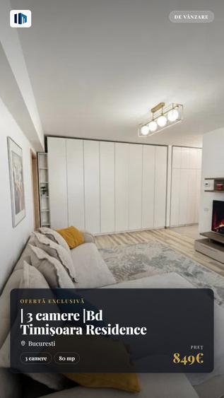 Apartament cu 3 camere semidecomandat, mobilat în Drumul Taberei