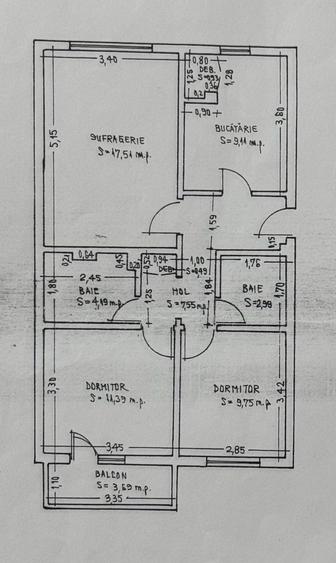 Apartament cu 3 camere decomandat, mobilat în Inel I
