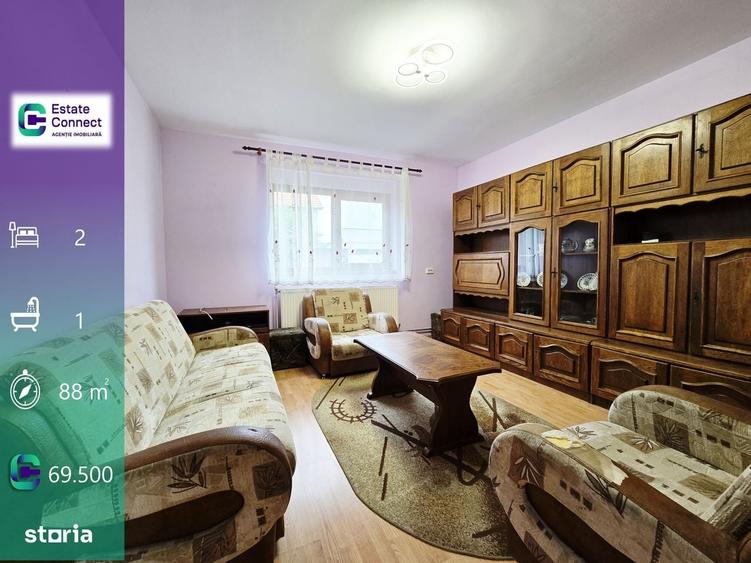 Apartament cu 2 camere decomandat în Bujac
