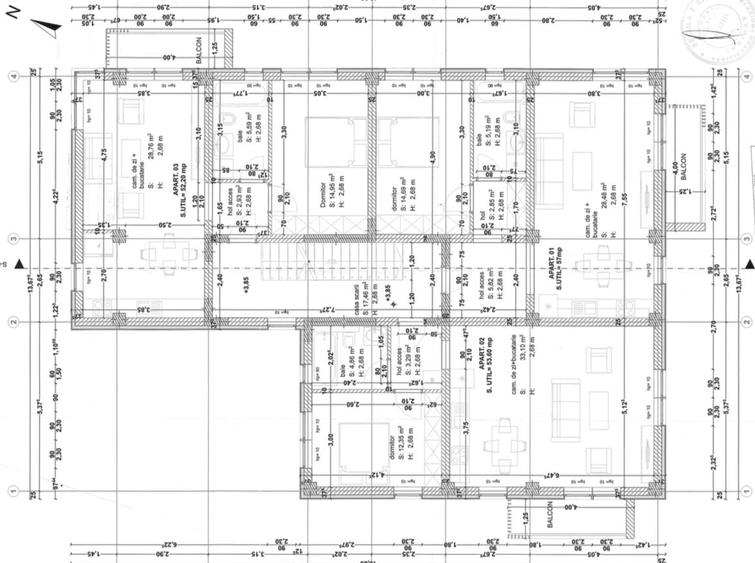 Apartament cu 2 camere semidecomandat în Moșnița Nouă
