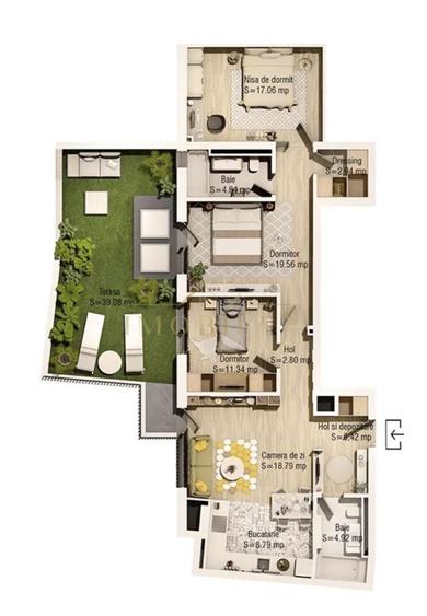 Apartament cu 4 camere în Grigorescu