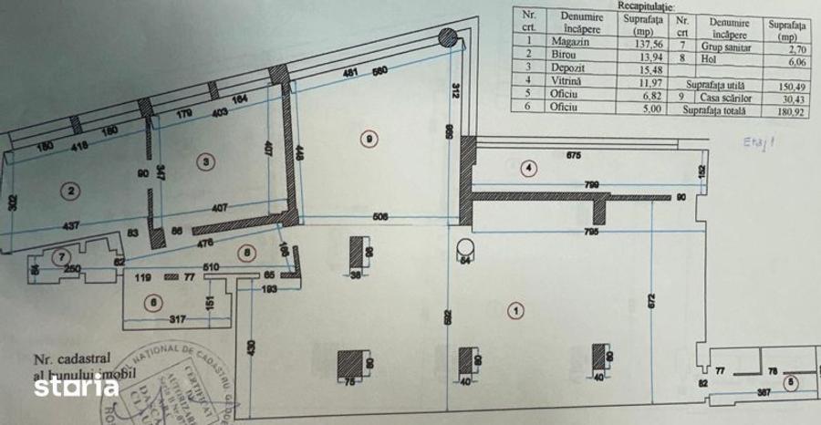 Spațiu comercial, de 220 mp, în Romană