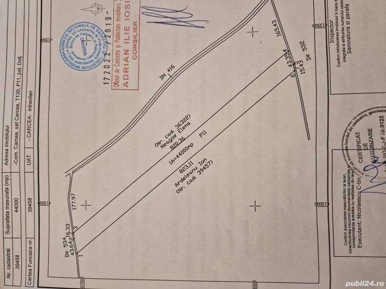 Teren de 44000 mp, în Cârcea