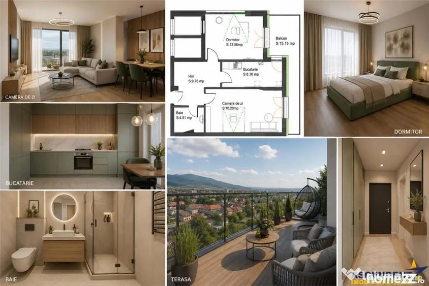 Apartament cu 2 camere decomandat în Central