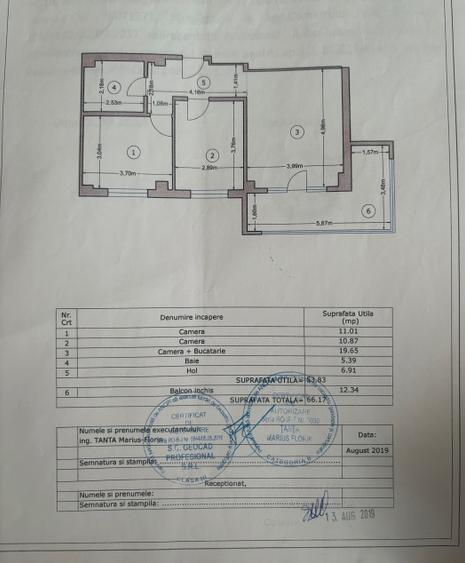 Apartament cu 3 camere decomandat în Dudu