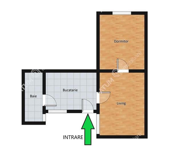 Apartament cu 2 camere nedecomandat, mobilat în Terezian