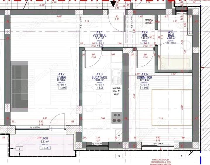 Apartament cu 2 camere decomandat în Mehala