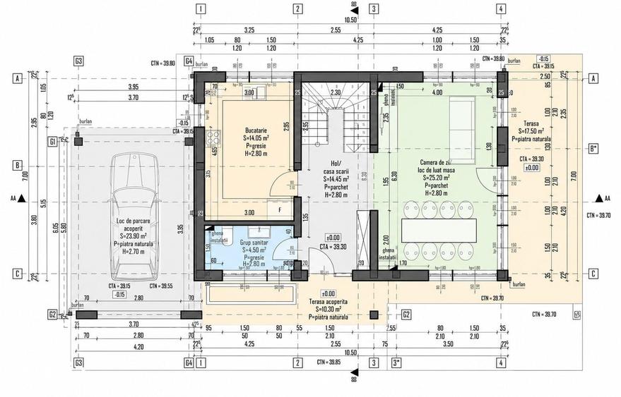 Casa moderna cu gradina 350 mp ?i garaj incalzit, zona Urbano Shopping - 12