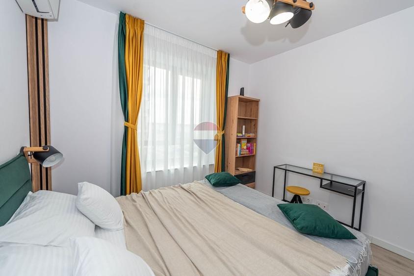 Apartament cu 2 camere semidecomandat, mobilat în Băneasa