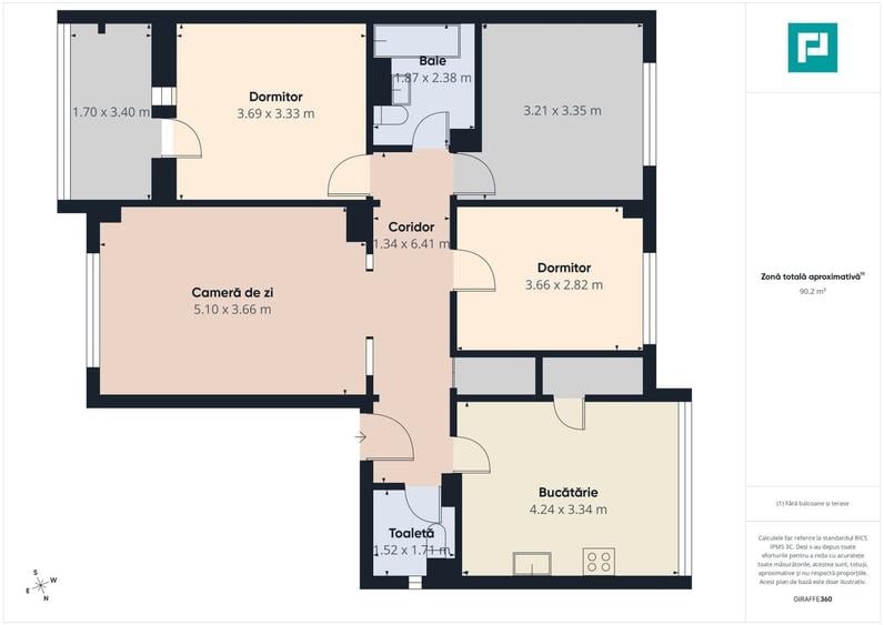Apartament cu 4 camere decomandat în Valenta