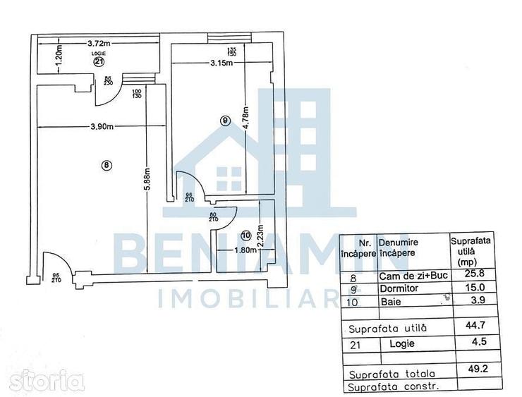 Doua camere Magnolia bloc nou parcare si curte privata -mobilat - 4