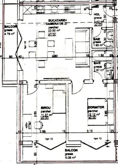 Apartament cu 3 camere decomandat în Calea Moldovei