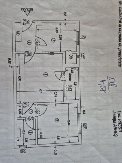 Apartament cu 2 camere semidecomandat în Găvana