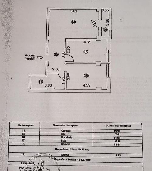 Apartament cu 2 camere decomandat în Primo