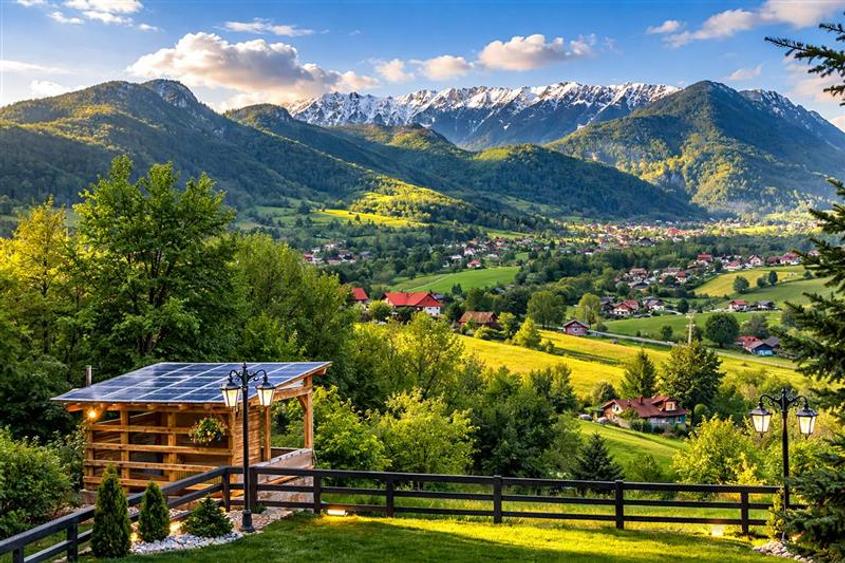 Casă individuală cu 8 camere cu Teren 1100 Mp în Bran