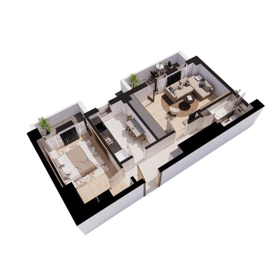 Apartament cu 2 camere decomandat în Păcurari