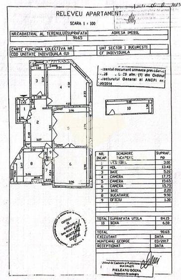 Apartament cu 3 camere decomandat în Dorobanți