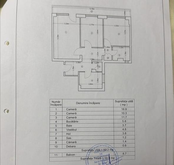 Apartament cu 3 camere decomandat în Colentina