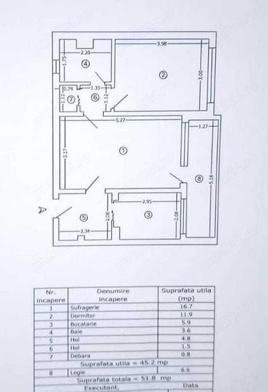 Apartament cu 2 camere semidecomandat în Central