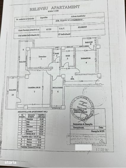 Apartament cu 3 camere în Central
