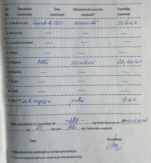 Casă cu 3 camere în Central