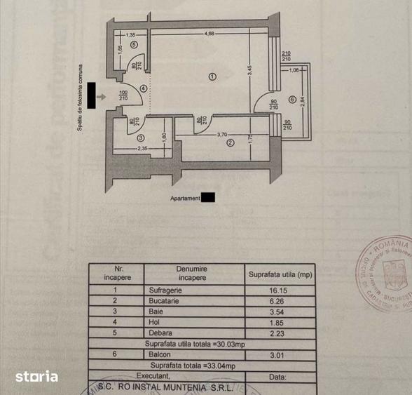 Garsonieră decomandată în Titan